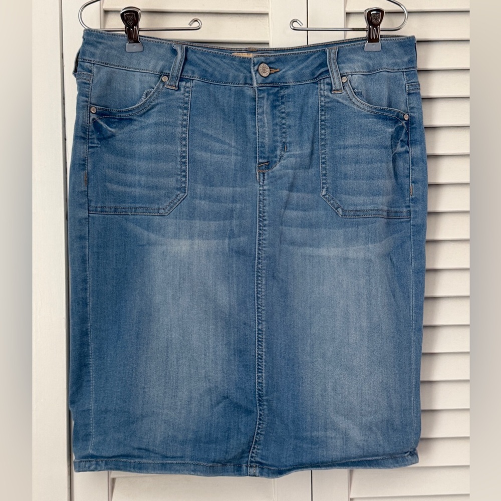Celebrity Pink Stretch Denim Skirt